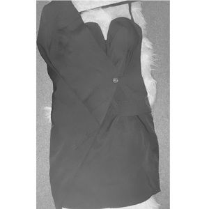 NWT w/o Belt One shoulder Sleeve blazer dress Sz M